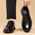 Men's Leather Oxford Shoes for Business and Office Wear Comfortable Slip-Resistant Flats